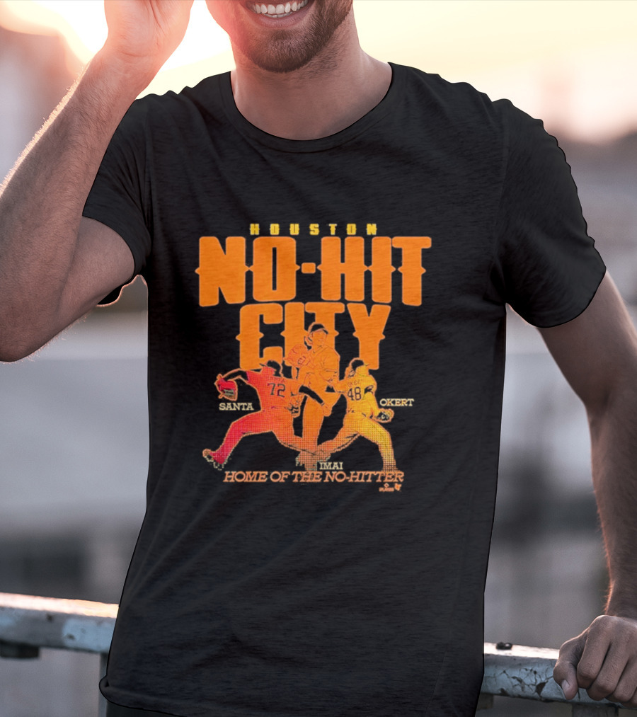 Houston No Hit City Home Of The No Hitter Tatsuya Imai Steven Okert Alimber Santa T-Shirt