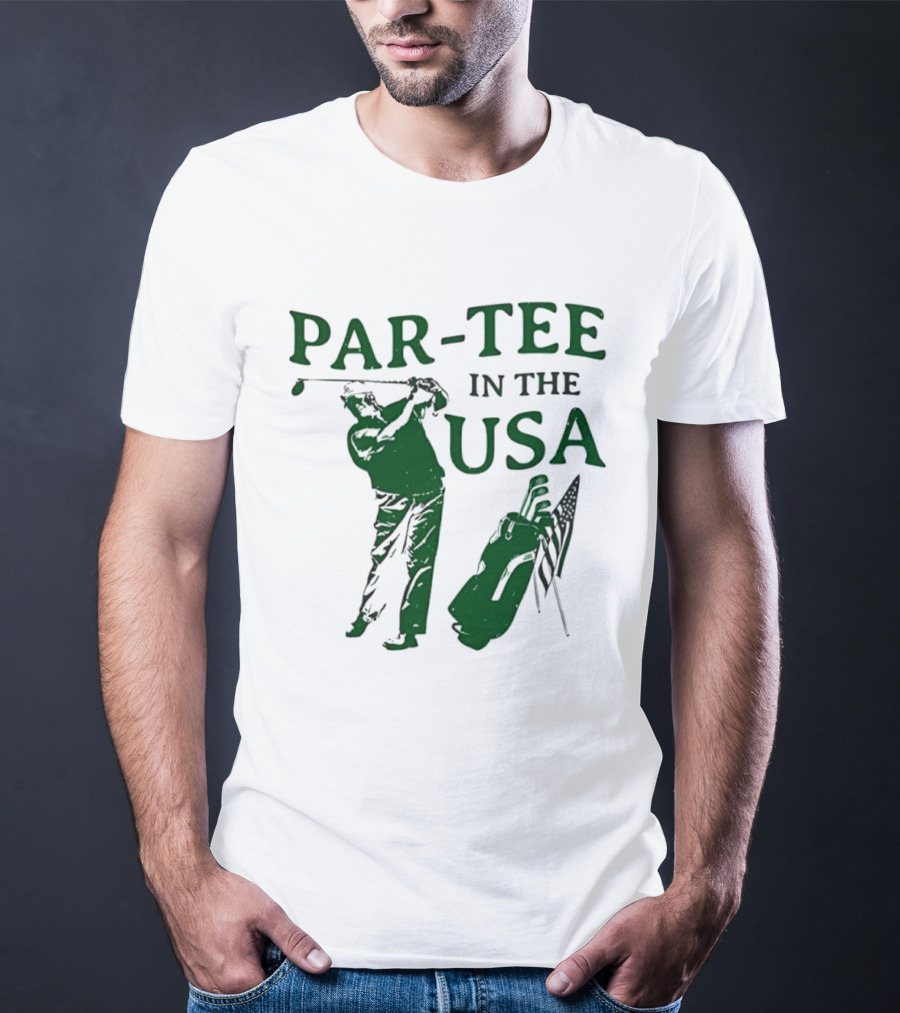 Par In The USA Golf Player With Clubs T-Shirt