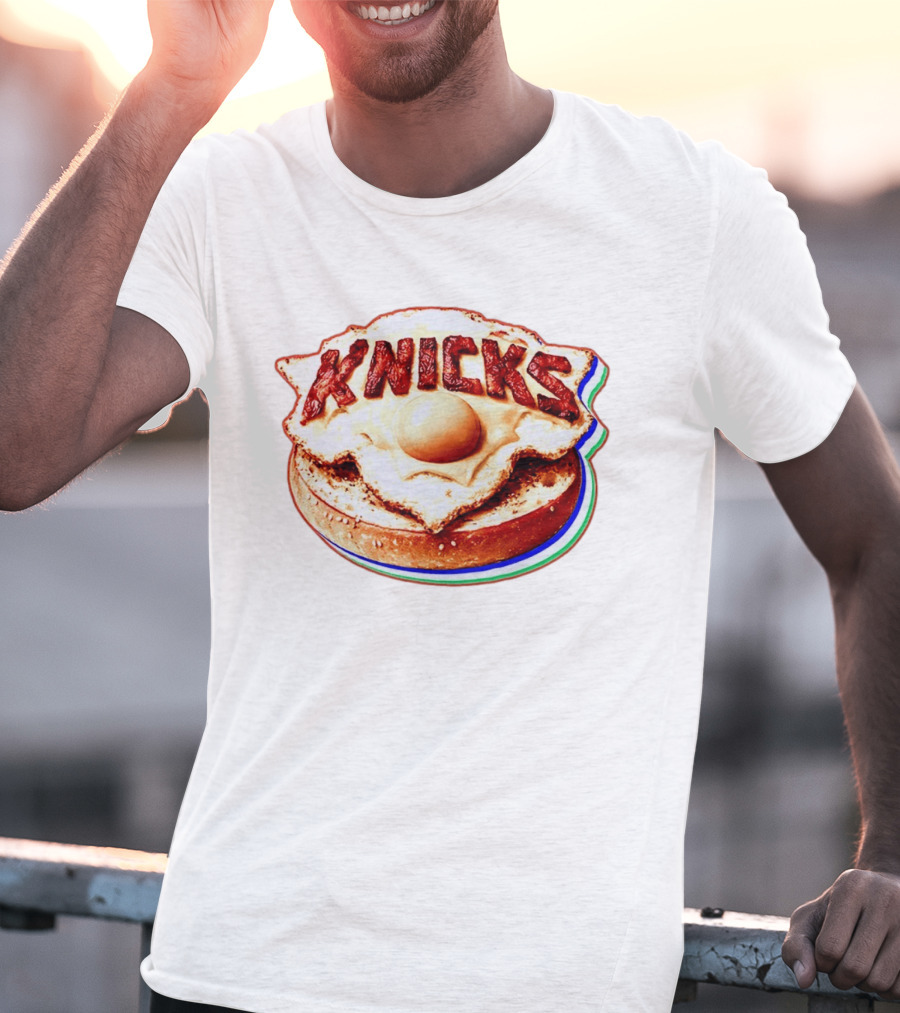 New York Knicks Breakfast Bagel Egg Knicks T-Shirt