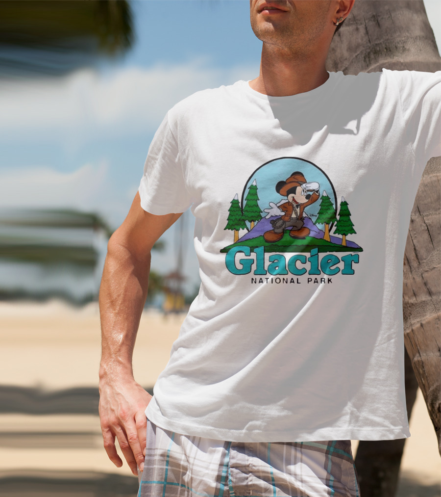 Mickey Mouse Explorer Glacier National Park Adventure T-Shirt