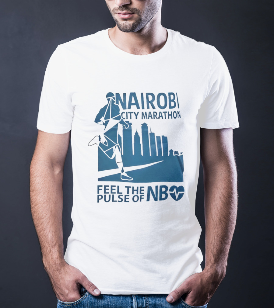 Nairobi City Marathon Feel The Pulse Of NB Skyline Runner Athletics Event T-Shirt