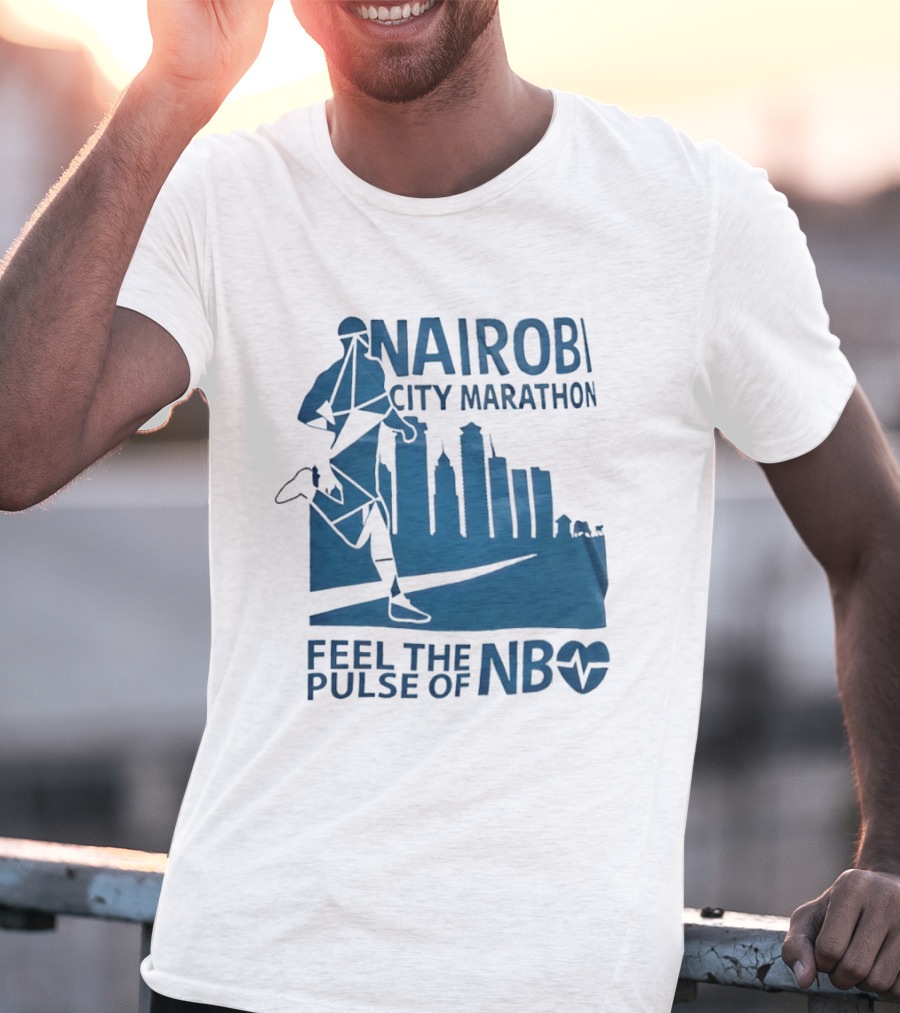 Nairobi City Marathon Feel The Pulse Of NB Skyline Runner Athletics Event T-Shirt