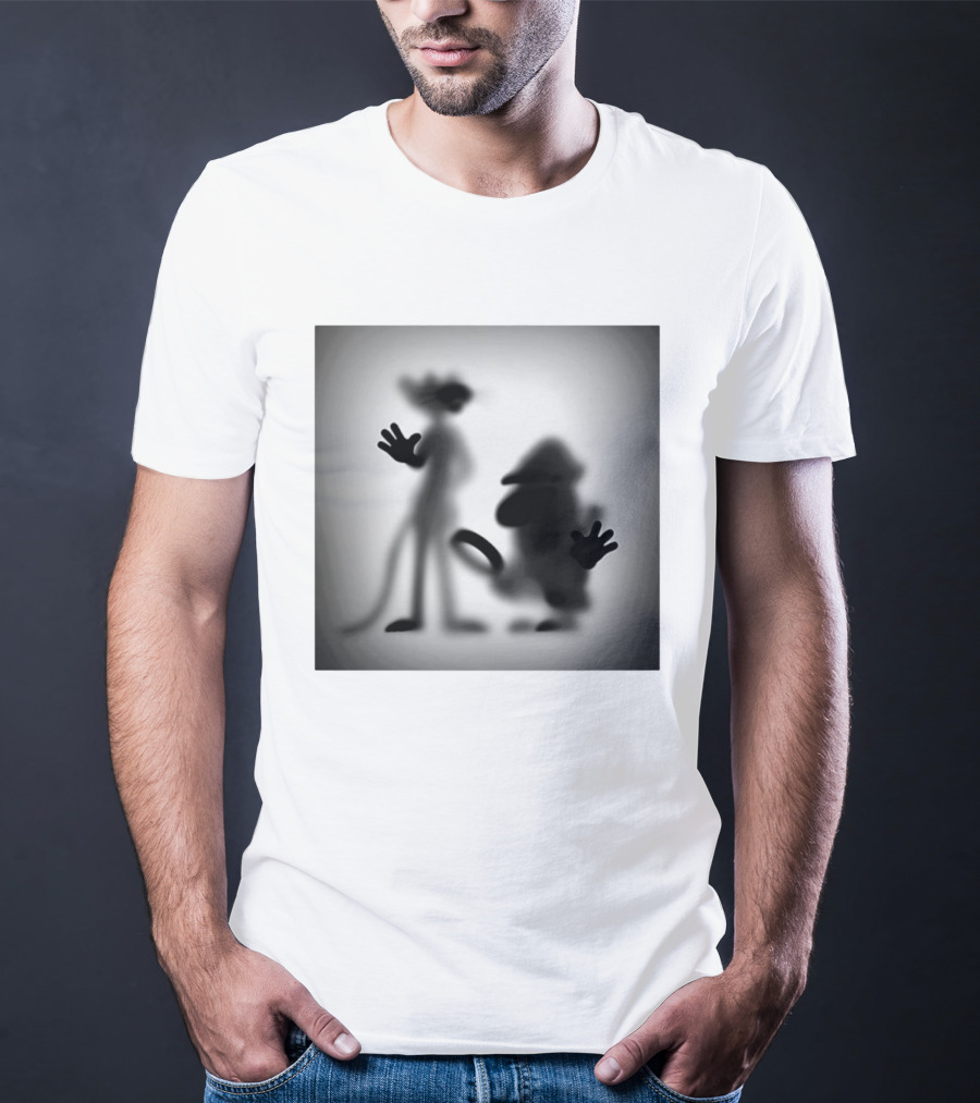 Pink Panther Inspector Clouseau Shadow Figure Duo T-Shirt