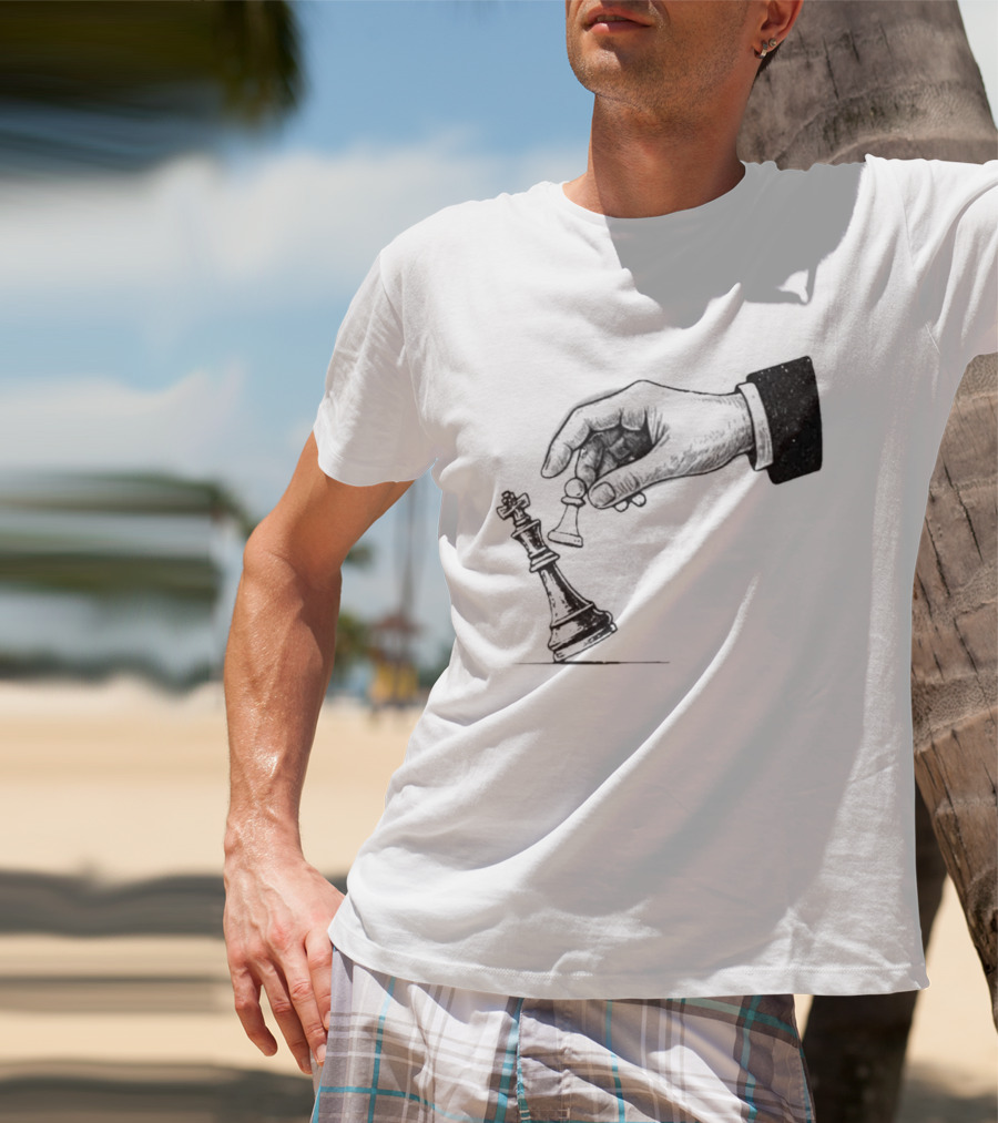Chess Pawn Topple King Strategic Game Power Victory T-Shirt