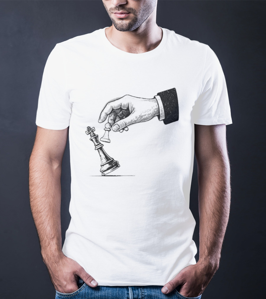 Chess Pawn Topple King Strategic Game Power Victory T-Shirt