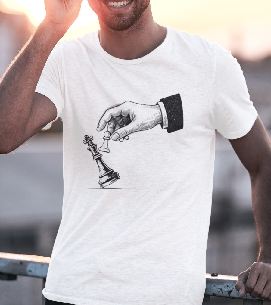 Chess Pawn Topple King Strategic Game Power Victory T-Shirt