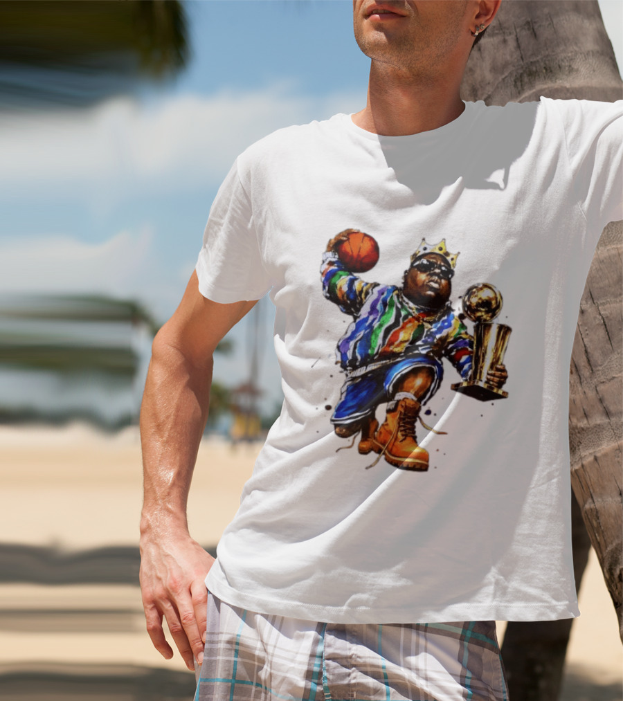 New York Knicks Basketball Biggie Smalls Crown Trophy T-Shirt