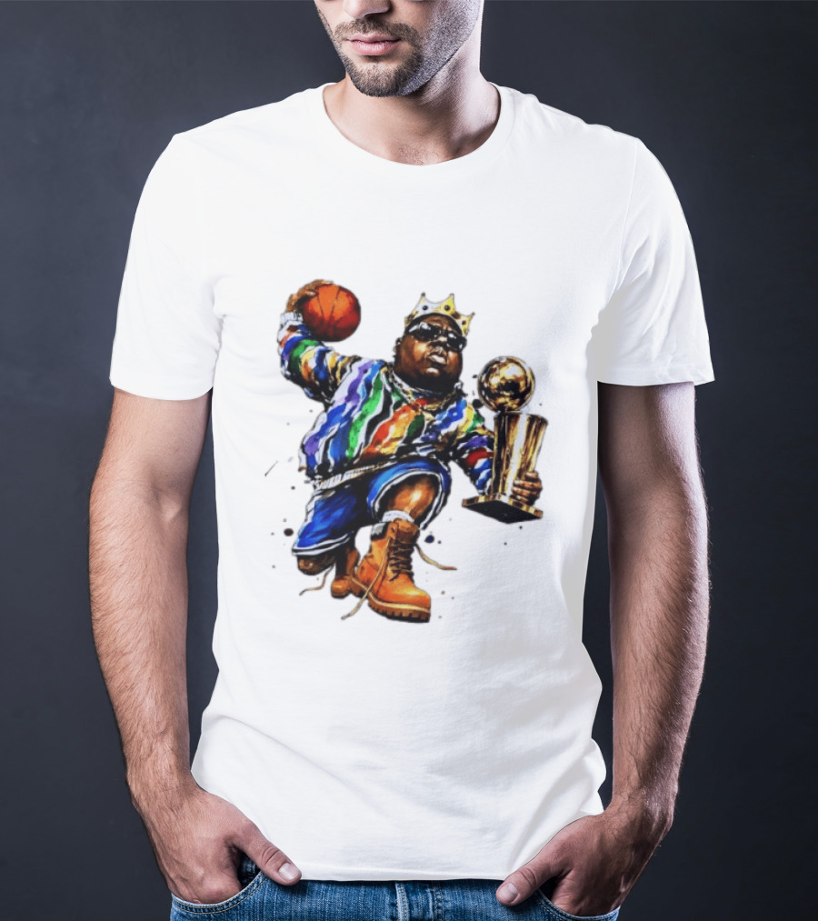 New York Knicks Basketball Biggie Smalls Crown Trophy T-Shirt