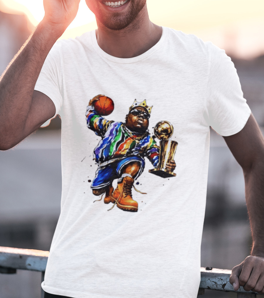 New York Knicks Basketball Biggie Smalls Crown Trophy T-Shirt