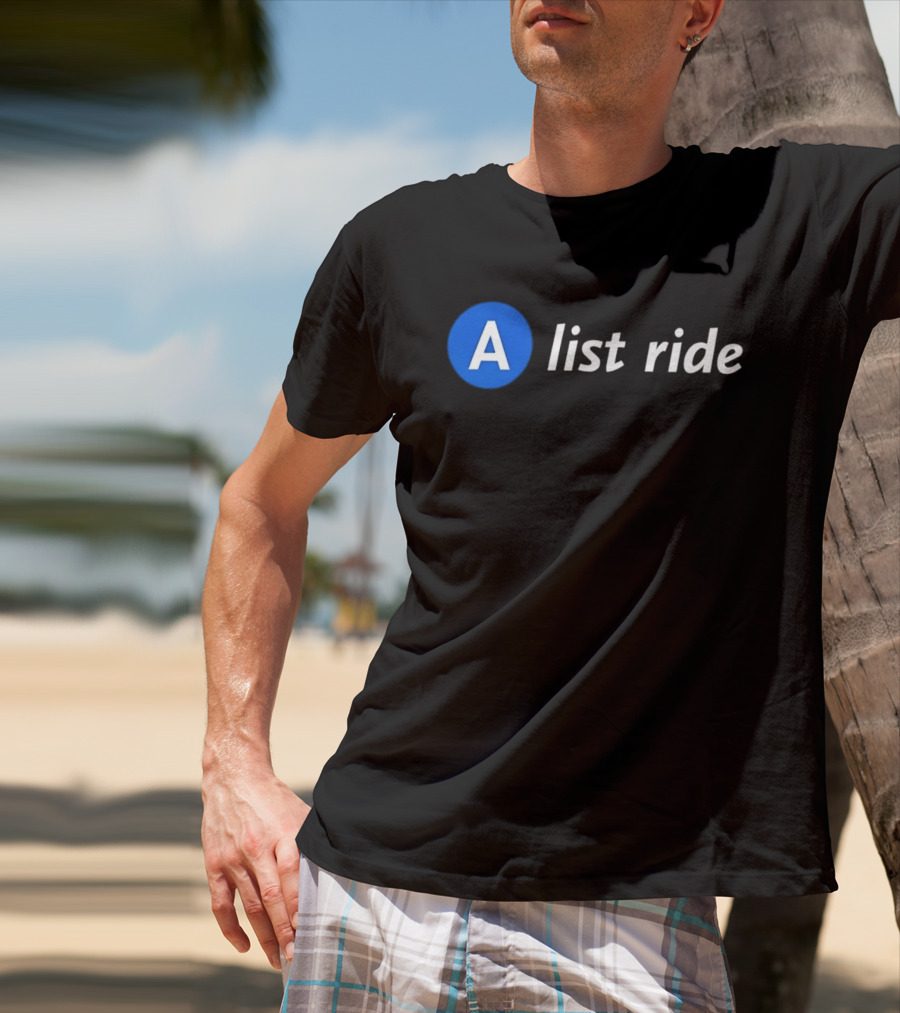 A List Ride Blue Circle Letter A T-Shirt