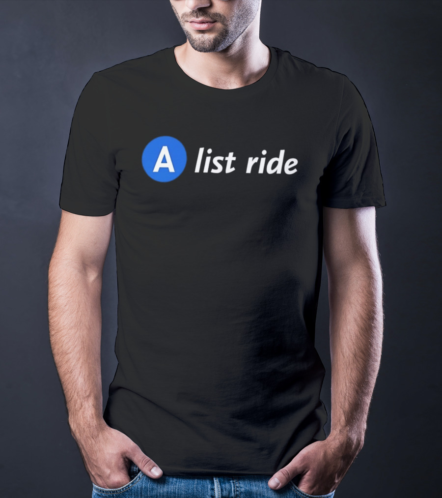 A List Ride Blue Circle Letter A T-Shirt