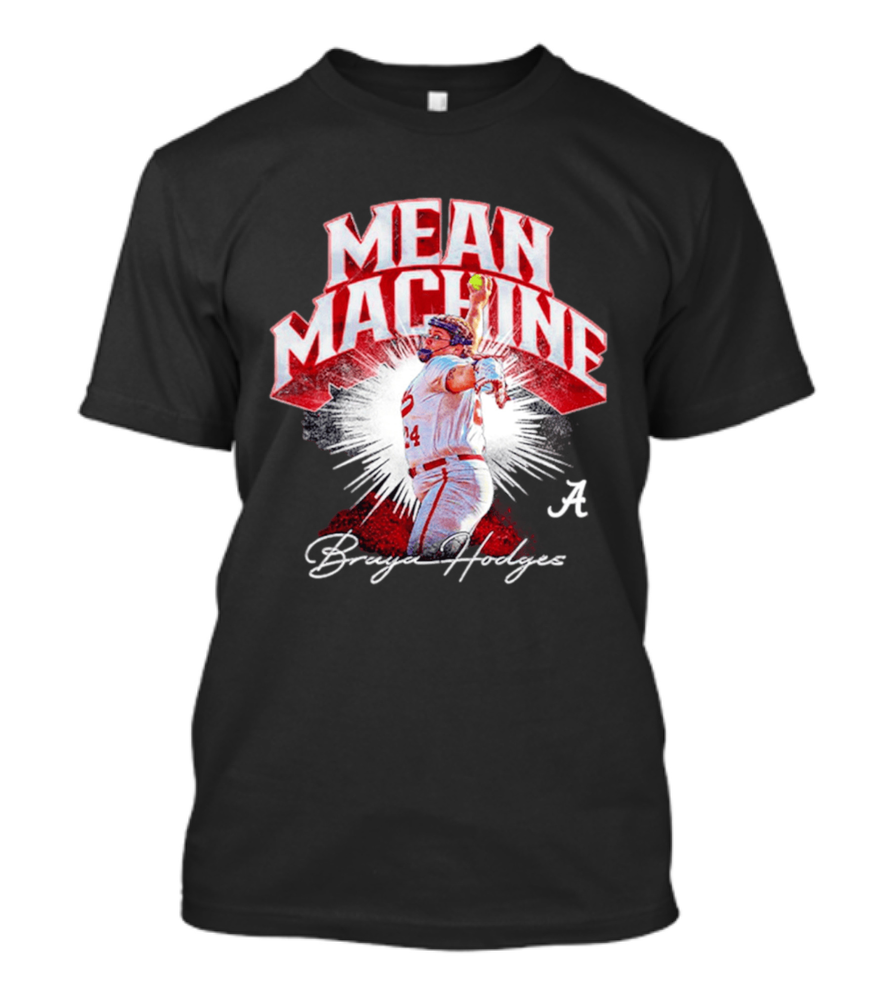 Mean Machine Braya Hodges Alabama Softball Player Collage T-Shirt