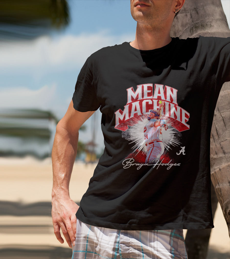 Mean Machine Braya Hodges Alabama Softball Player Collage T-Shirt