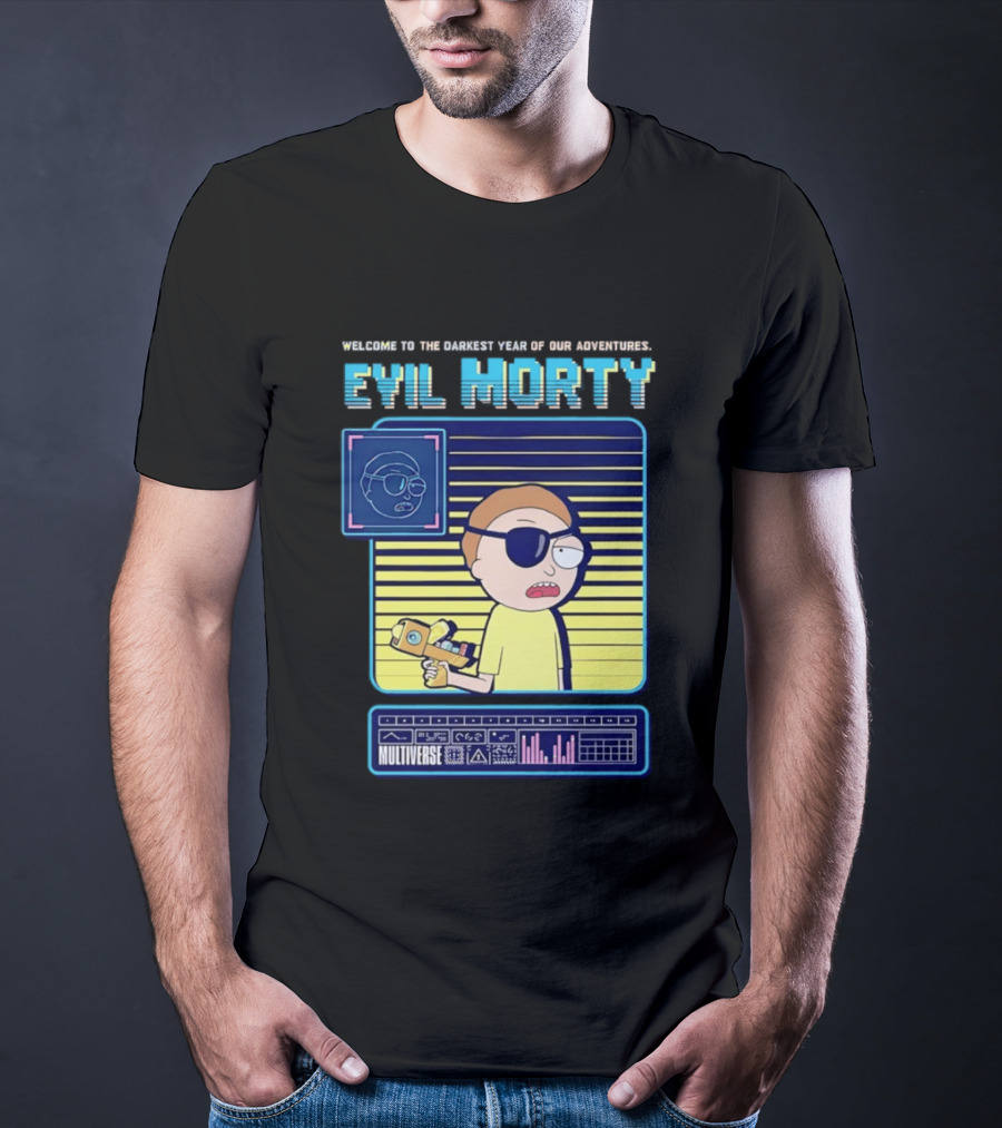 Welcome To The Darkest Year Evil Morty Multiverse Adventure Eyepatch T-Shirt