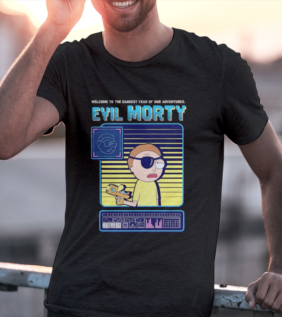 Welcome To The Darkest Year Evil Morty Multiverse Adventure Eyepatch T-Shirt