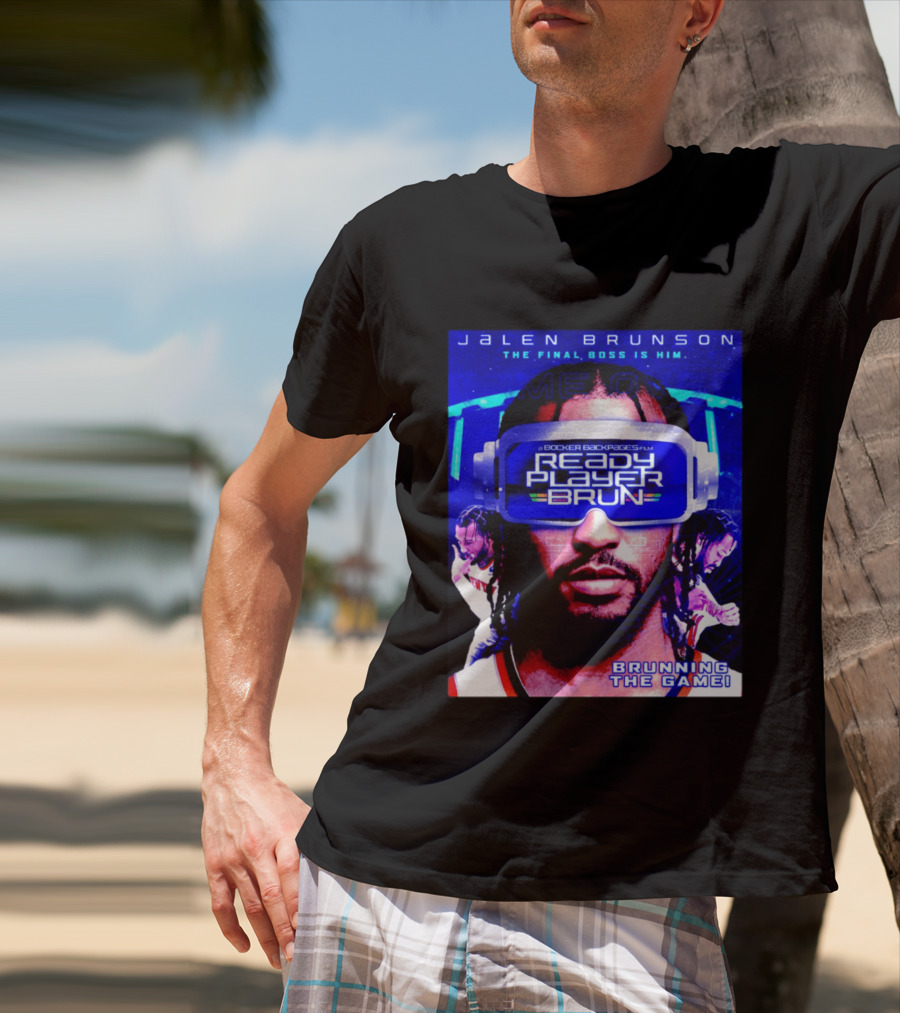 Jalen Brunson NY Knicks Ready Player Brun The Final Boss Brunning The Game T-Shirt