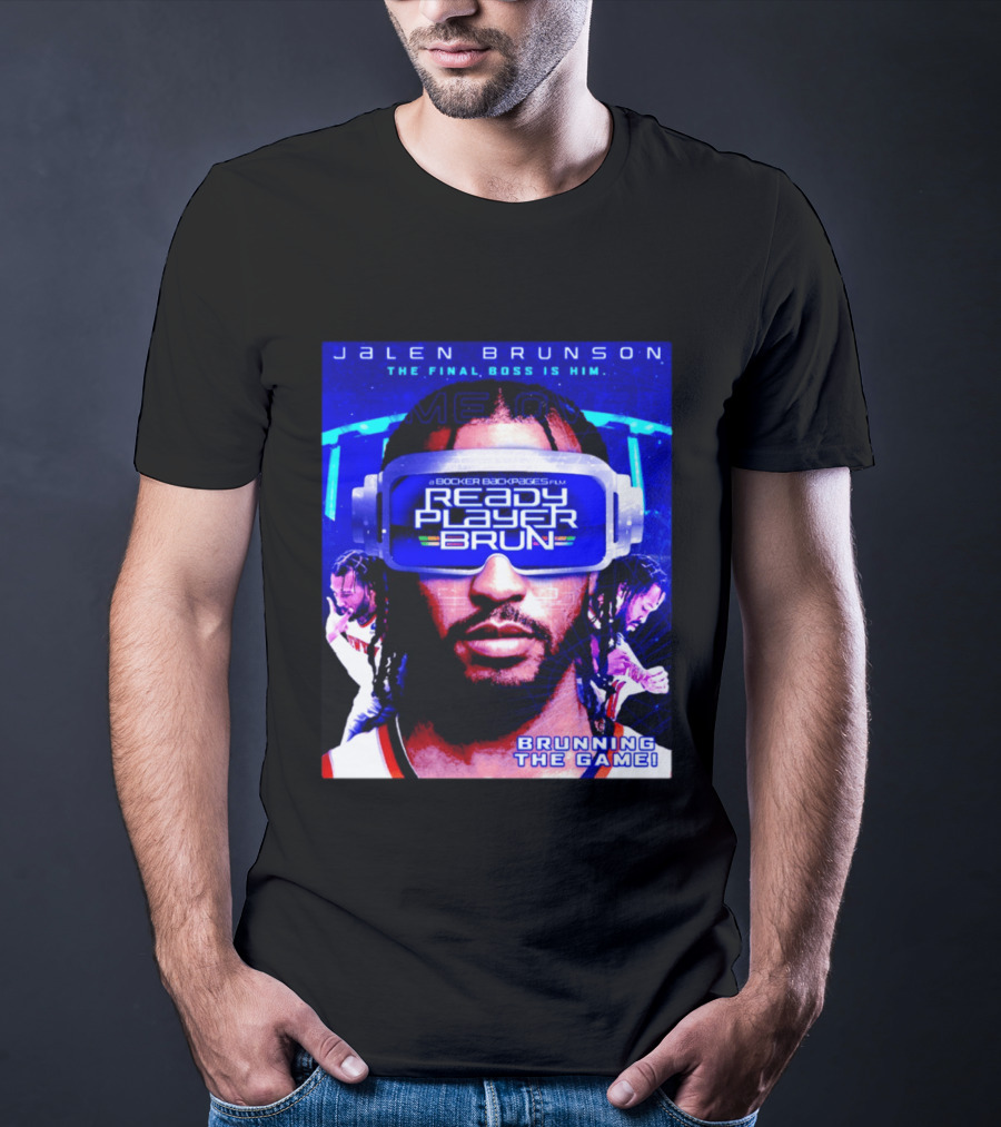 Jalen Brunson NY Knicks Ready Player Brun The Final Boss Brunning The Game T-Shirt
