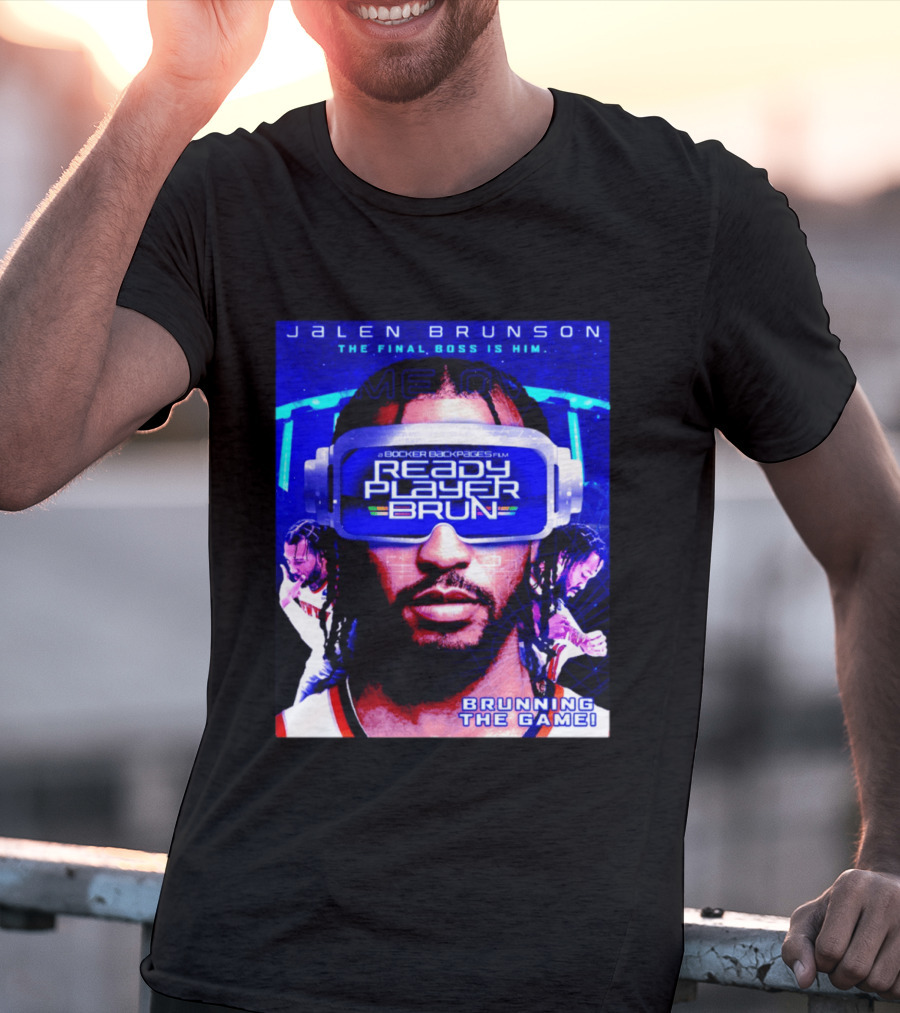 Jalen Brunson NY Knicks Ready Player Brun The Final Boss Brunning The Game T-Shirt