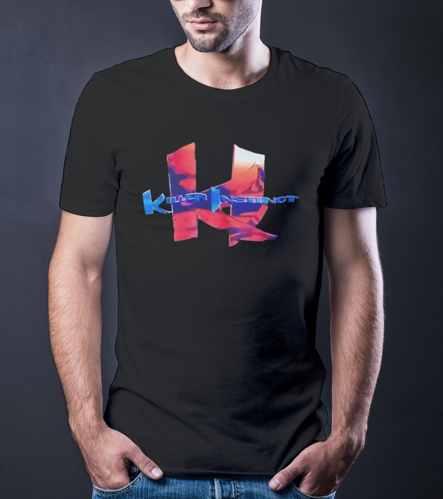 Killer Instinct Title With Red And Blue Abstract T-Shirt