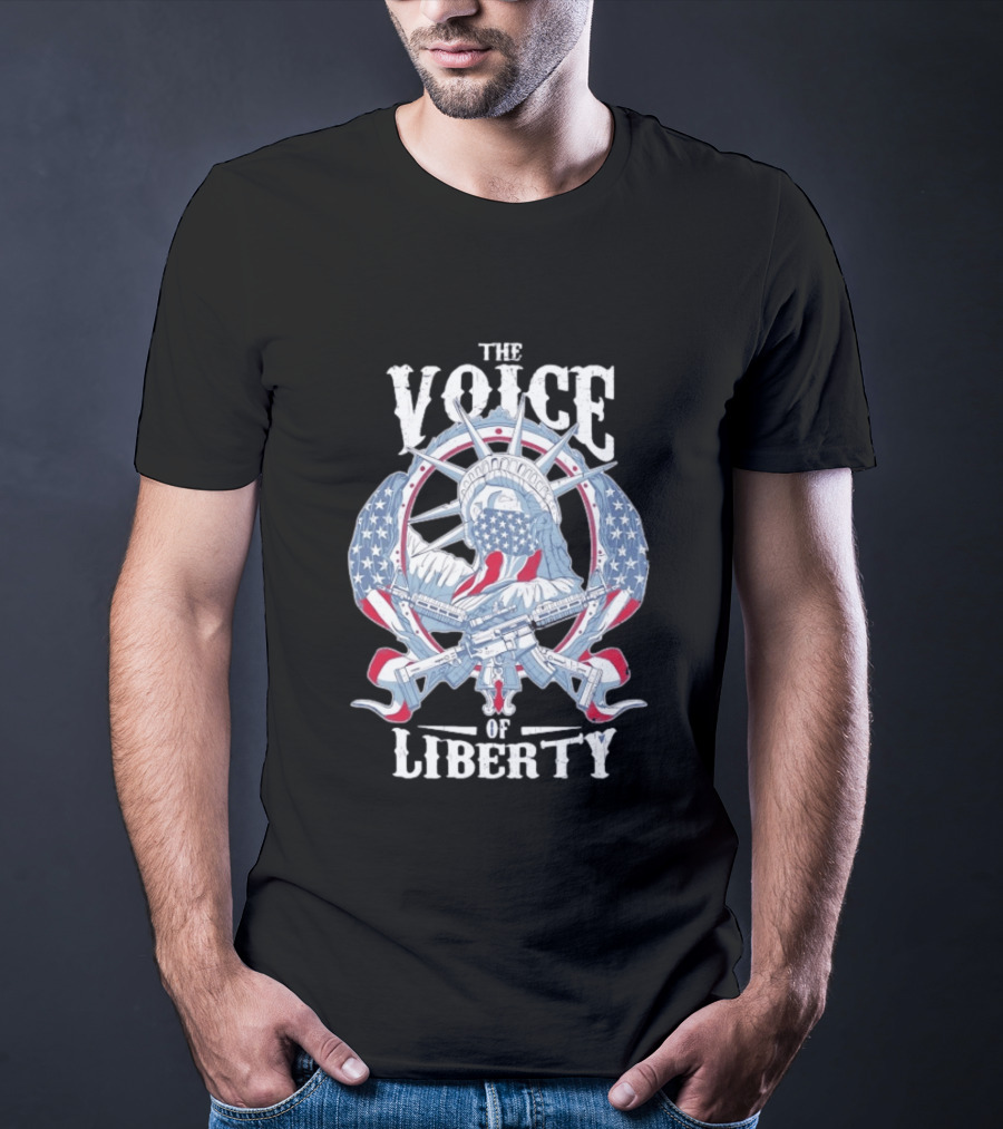 The Voice Of Liberty American Patriot Second Amendment Guns Statue T-Shirt