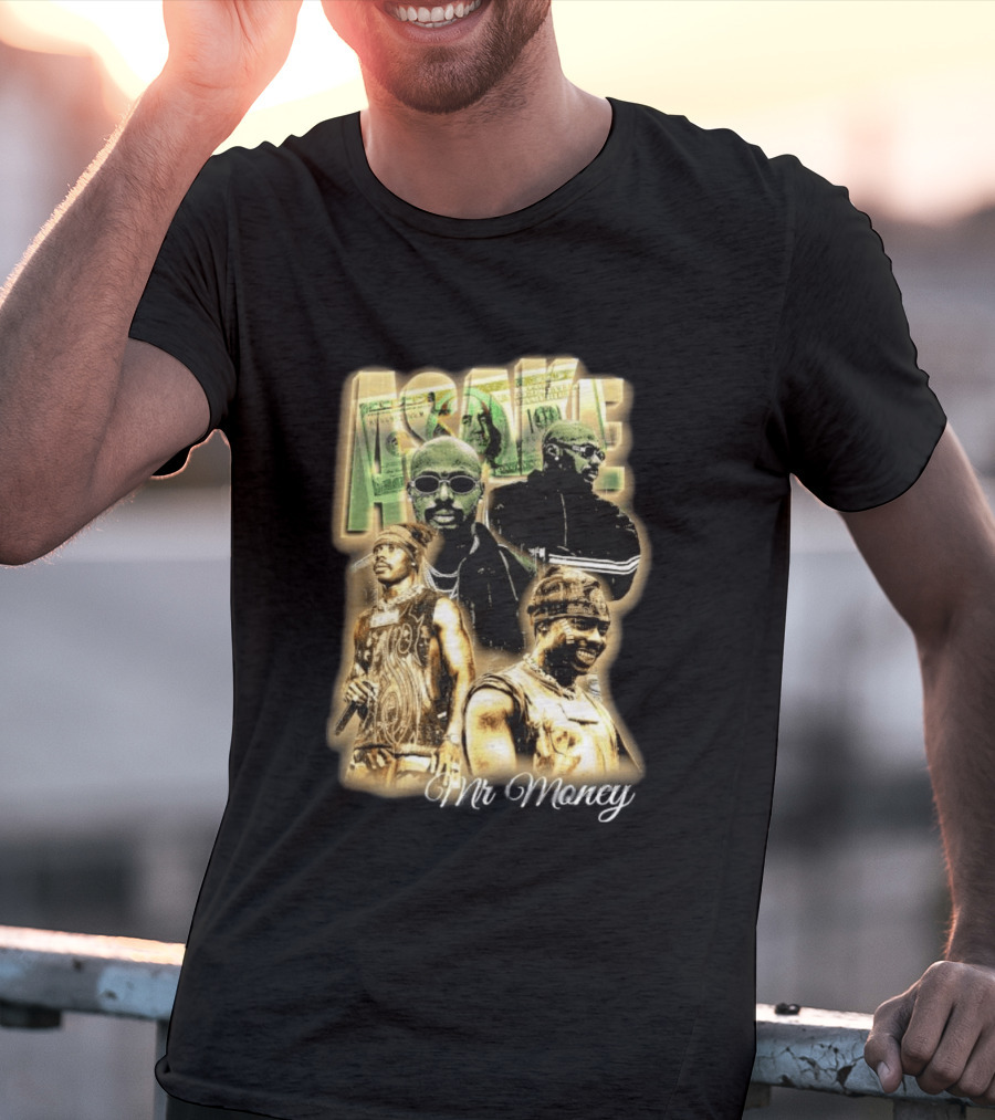 Asake Mr Money Music Artist Collage With Stylish Sunglasses And Fashionable Outfits T-Shirt