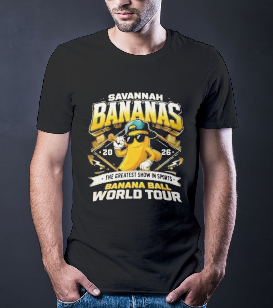 Savannah Bananas Banana Ball World Tour 2026 Baseball Event T-Shirt