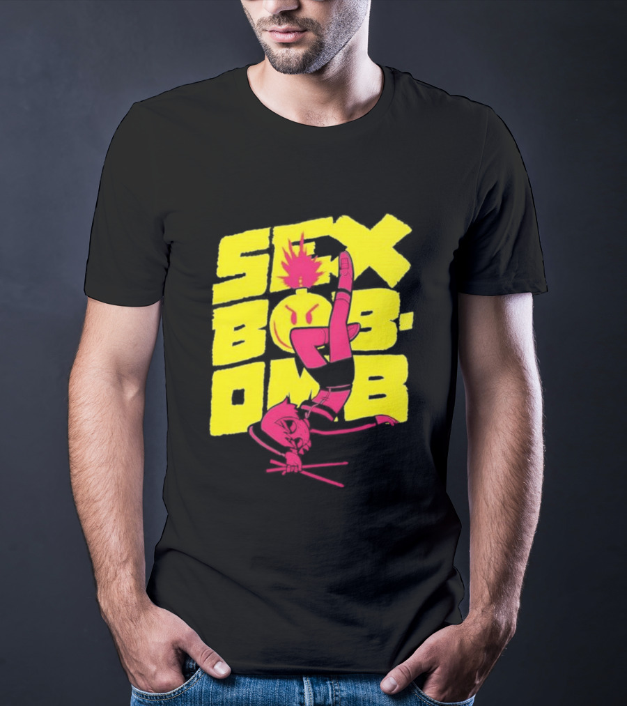 Scott Pilgrim Vol 3 Infinite Sadness 20th Anniversary Sex Bob Omb Explosion T-Shirt