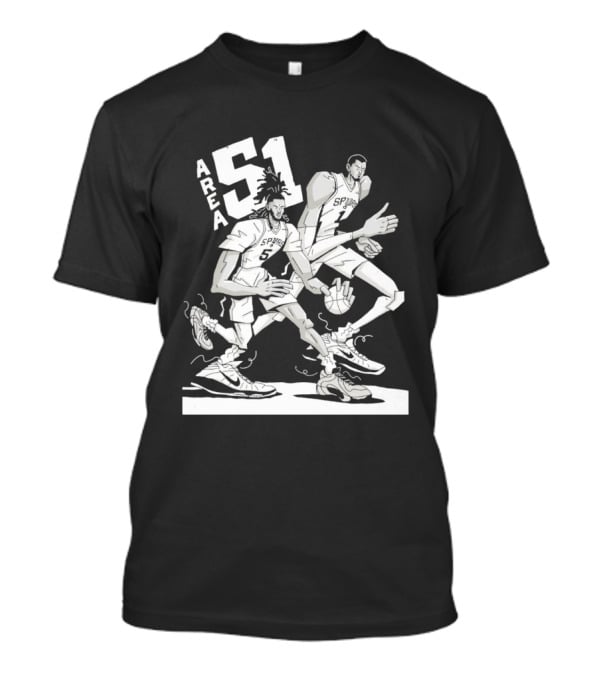 Spurs Area 51 Basketball Duo Aliens T-Shirt