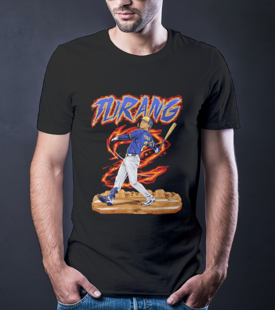 Milwaukee Brewers Brice Turang Number 2 Planet Brewers T-Shirt