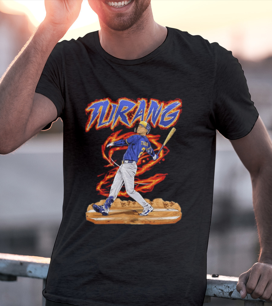 Milwaukee Brewers Brice Turang Number 2 Planet Brewers T-Shirt