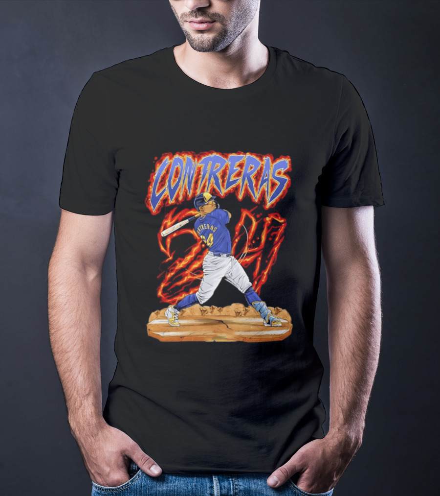 CONTRERAS Milwaukee Brewers Baseball 24 T-Shirt