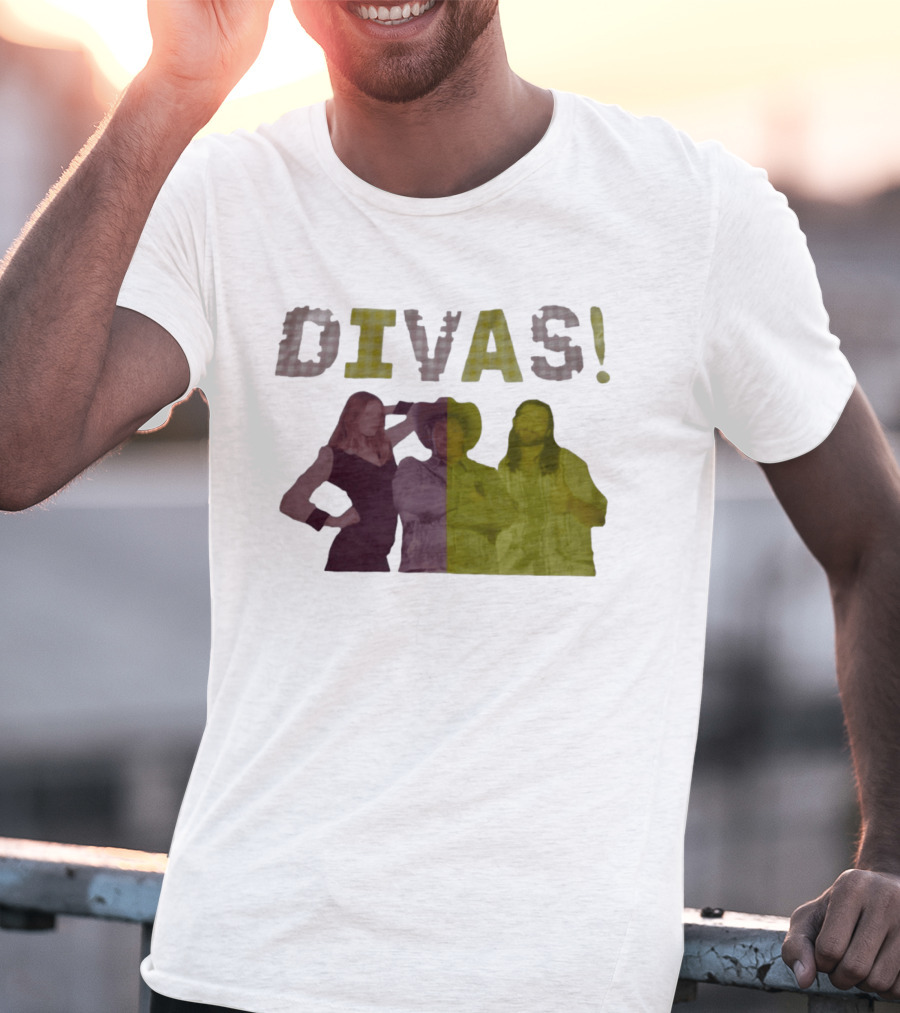Divas Pop Culture Iconic Trio Plaid T-Shirt