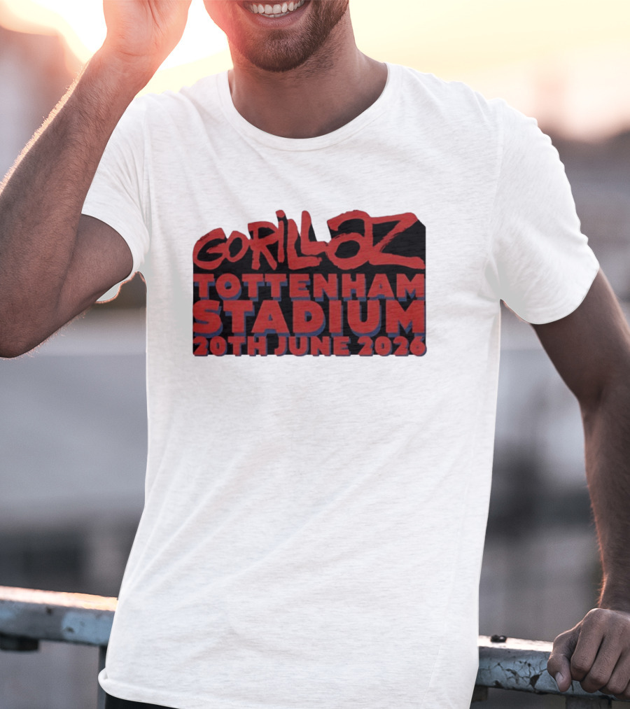 Gorillaz Tottenham Stadium 20th June 2026 Concert Music Event Tour T-Shirt