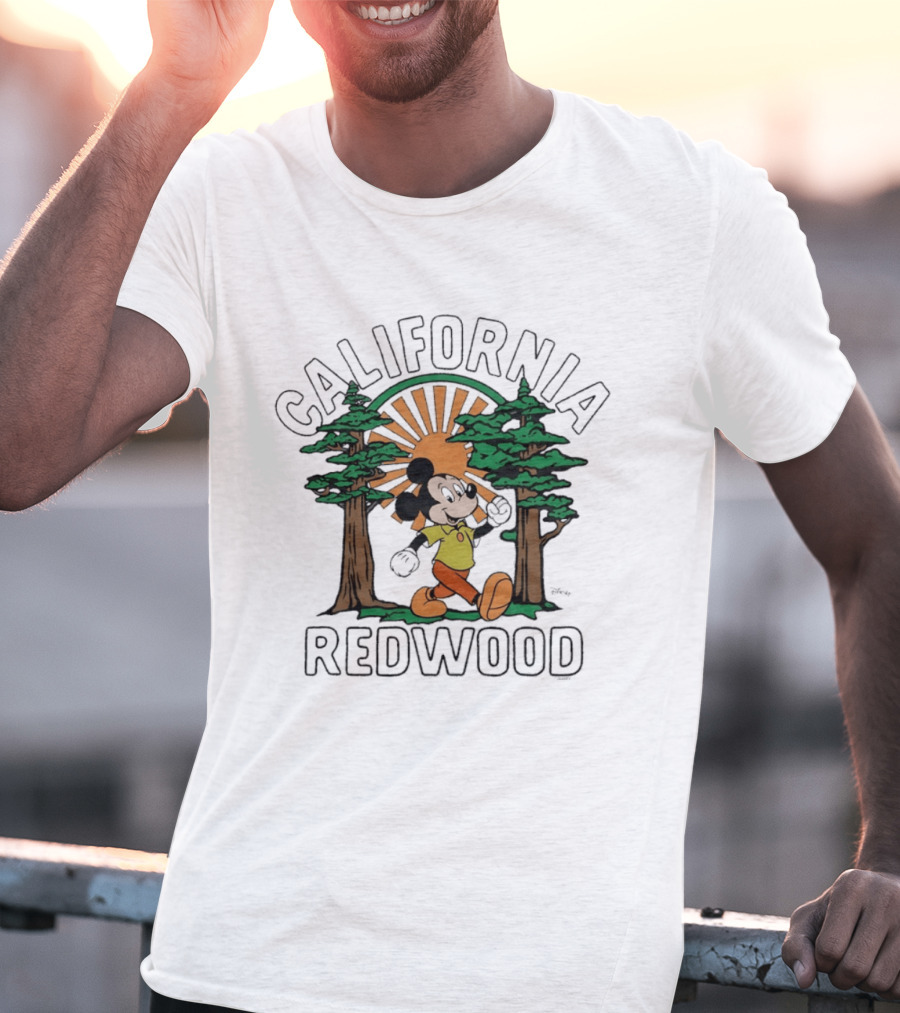 Mickey Mouse California Redwood Adventure Disney National Park Outdoors Travel T-Shirt