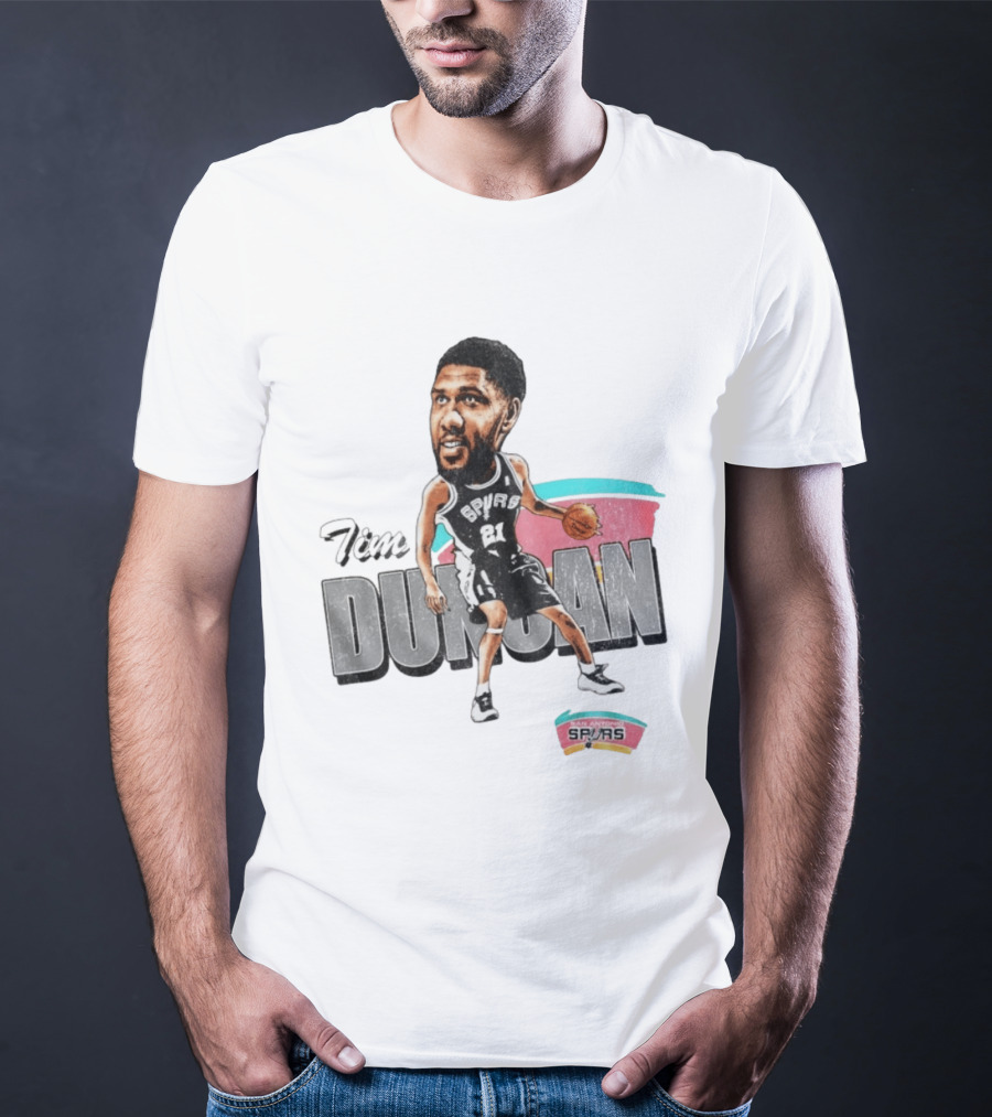 San Antonio Spurs Tim Duncan NBA Basketball Bobblehead 21 T-Shirt