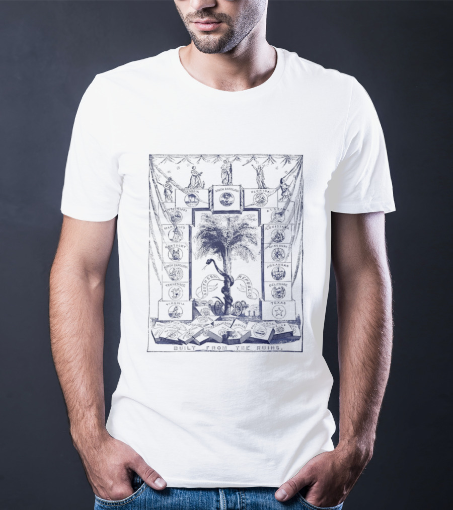 Southern Republic Built From The Ruins South Carolina Georgia Florida Palm Tree T-Shirt