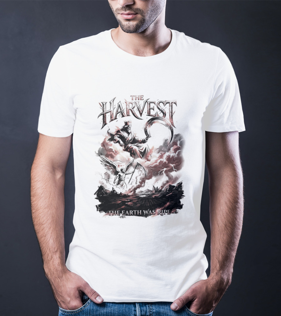 The Harvest Ripe Earth Dark Reaper Scythe T-Shirt