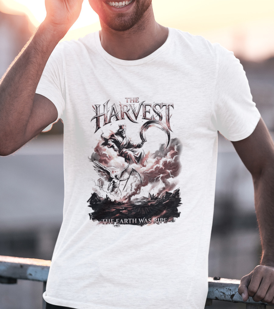 The Harvest Ripe Earth Dark Reaper Scythe T-Shirt