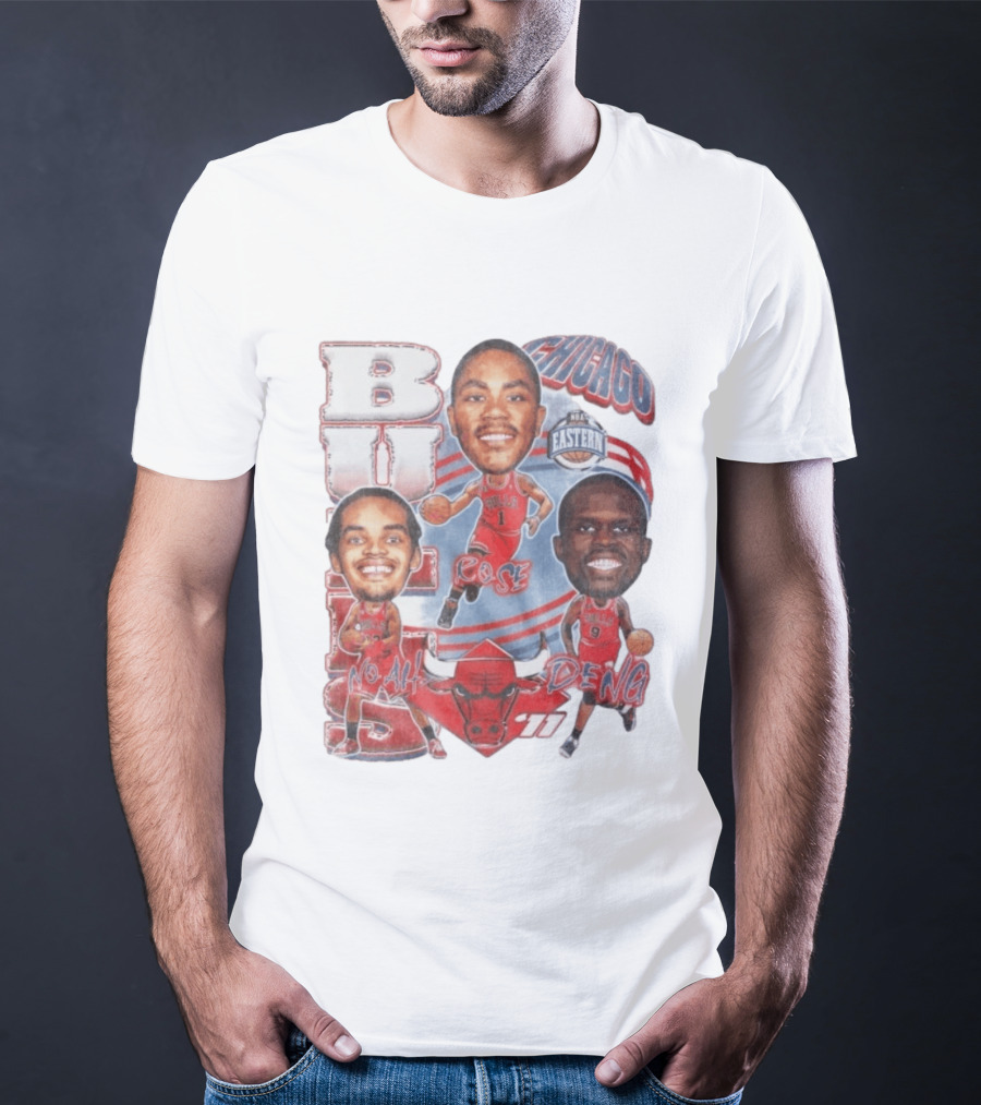Chicago Bulls Noah Rose Deng NBA Eastern Conference Basketball Stars 11 T-Shirt