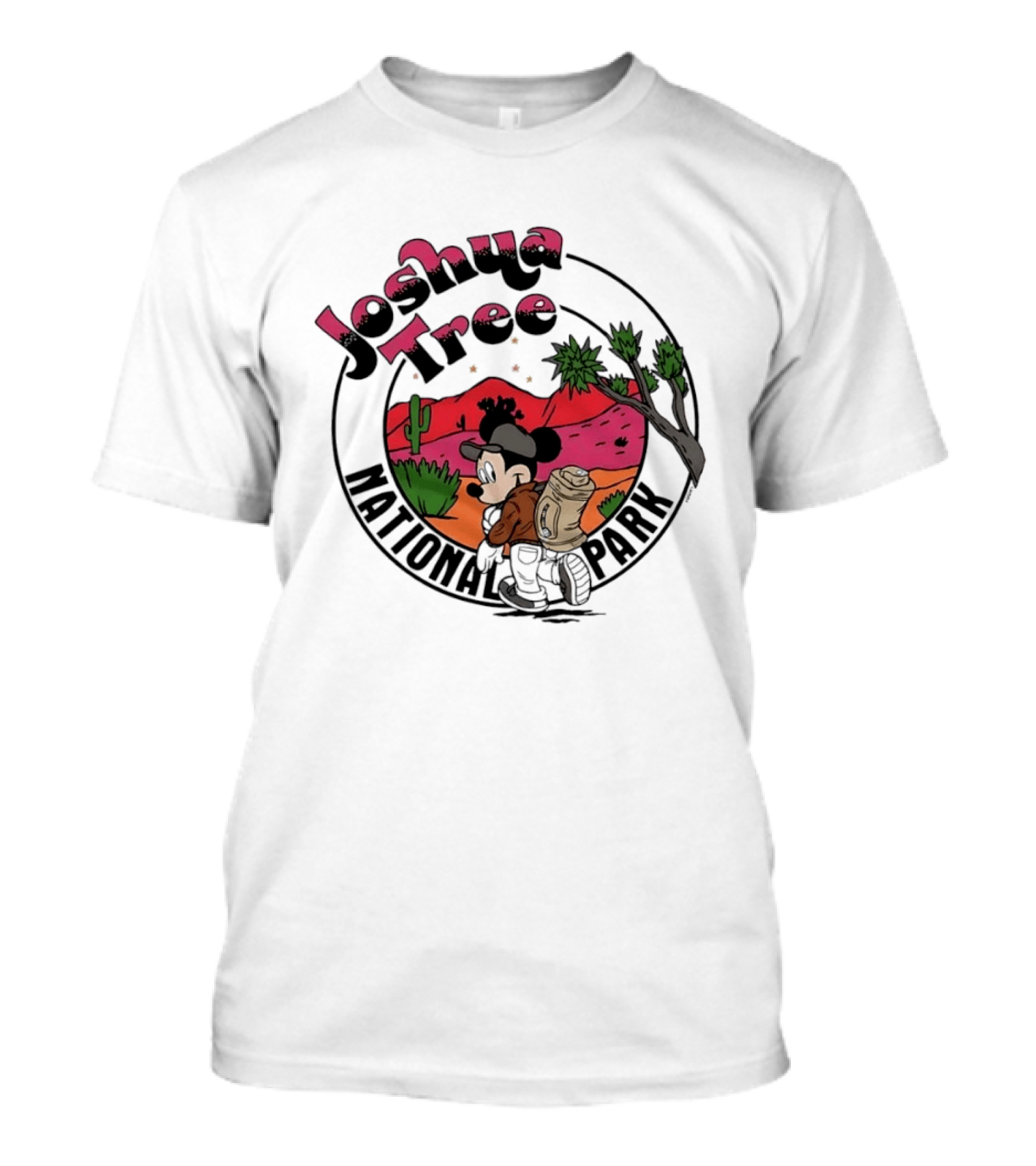 Mickey Mouse Hiking Adventure Joshua Tree National Park T-Shirt