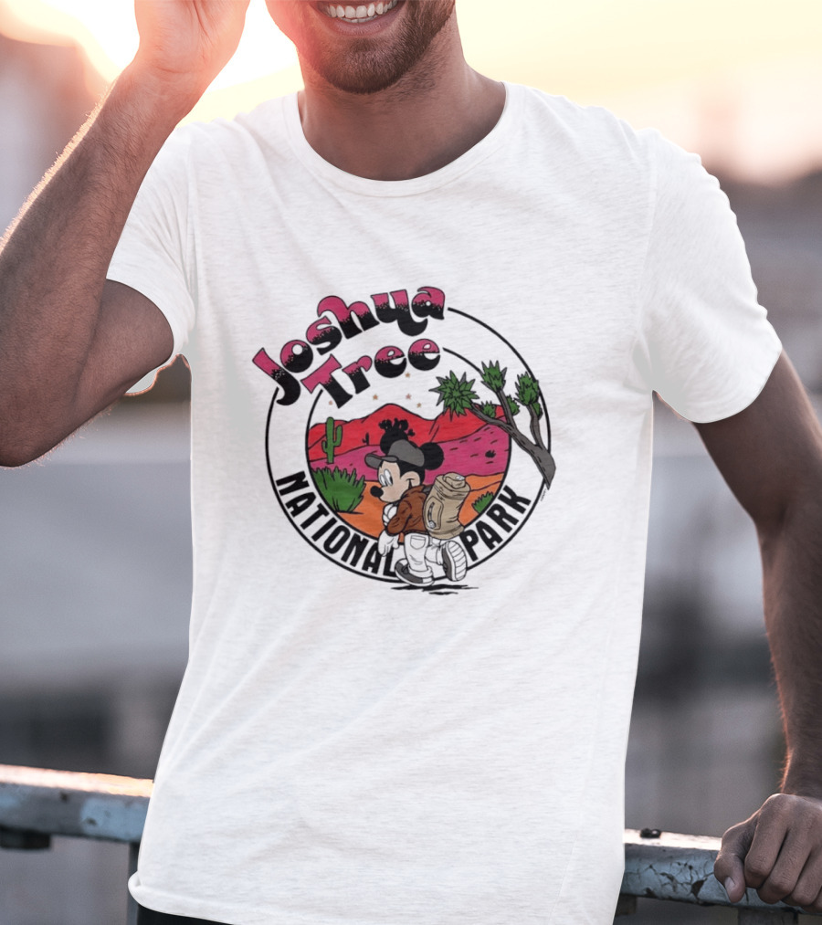 Mickey Mouse Hiking Adventure Joshua Tree National Park T-Shirt