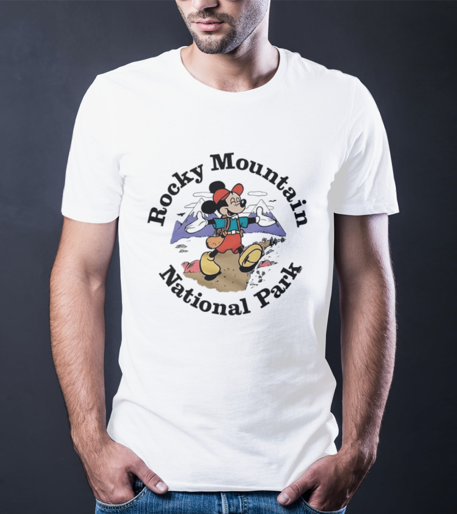 Mickey Mouse Hiking Adventure Rocky Mountain National Park T-Shirt