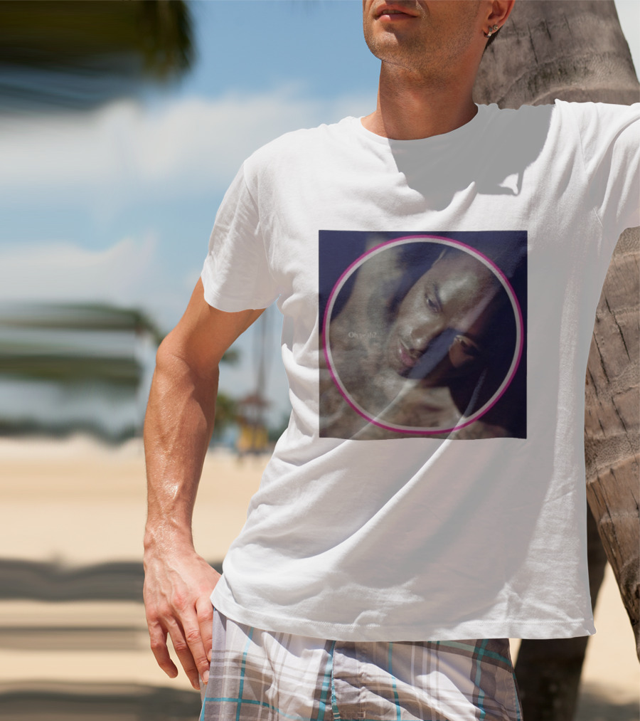 Oh Yeah Steve Lacy Musician Portrait Pink Circle Frame T-Shirt