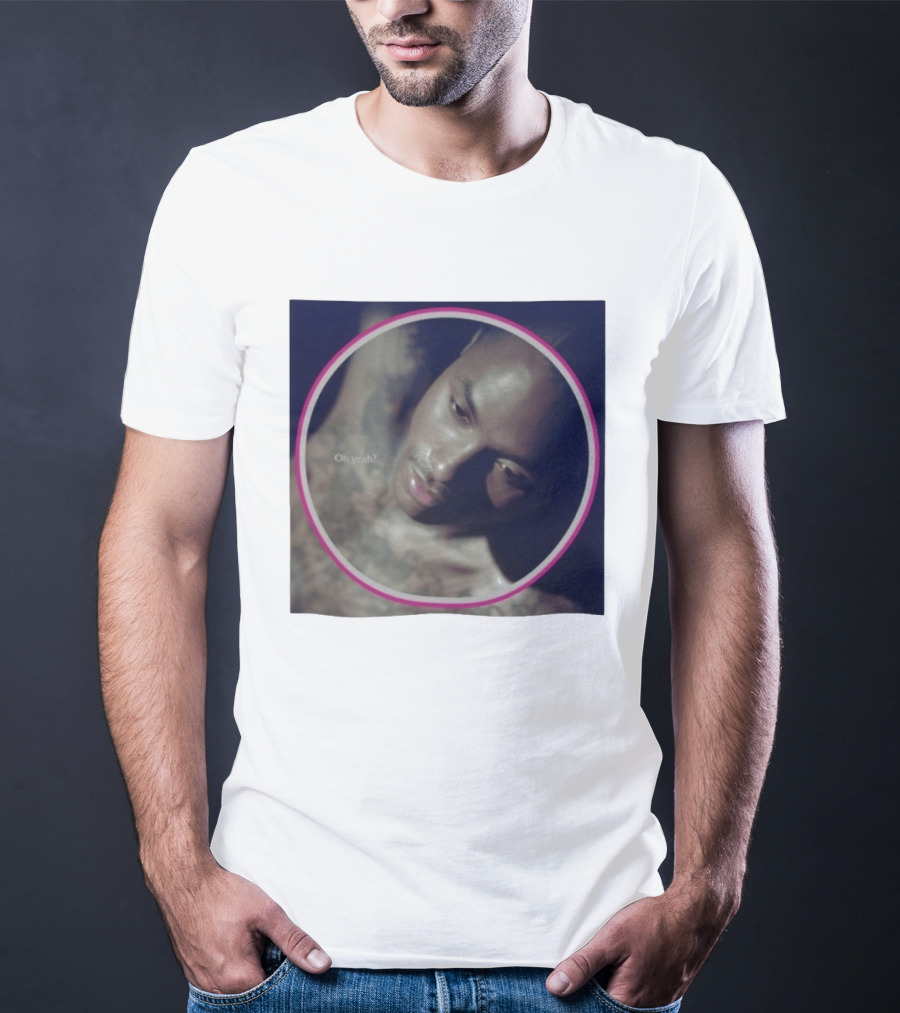 Oh Yeah Steve Lacy Musician Portrait Pink Circle Frame T-Shirt