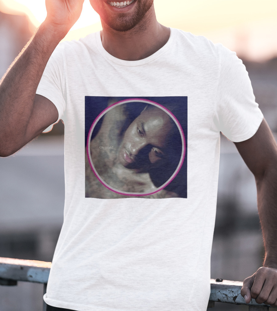 Oh Yeah Steve Lacy Musician Portrait Pink Circle Frame T-Shirt