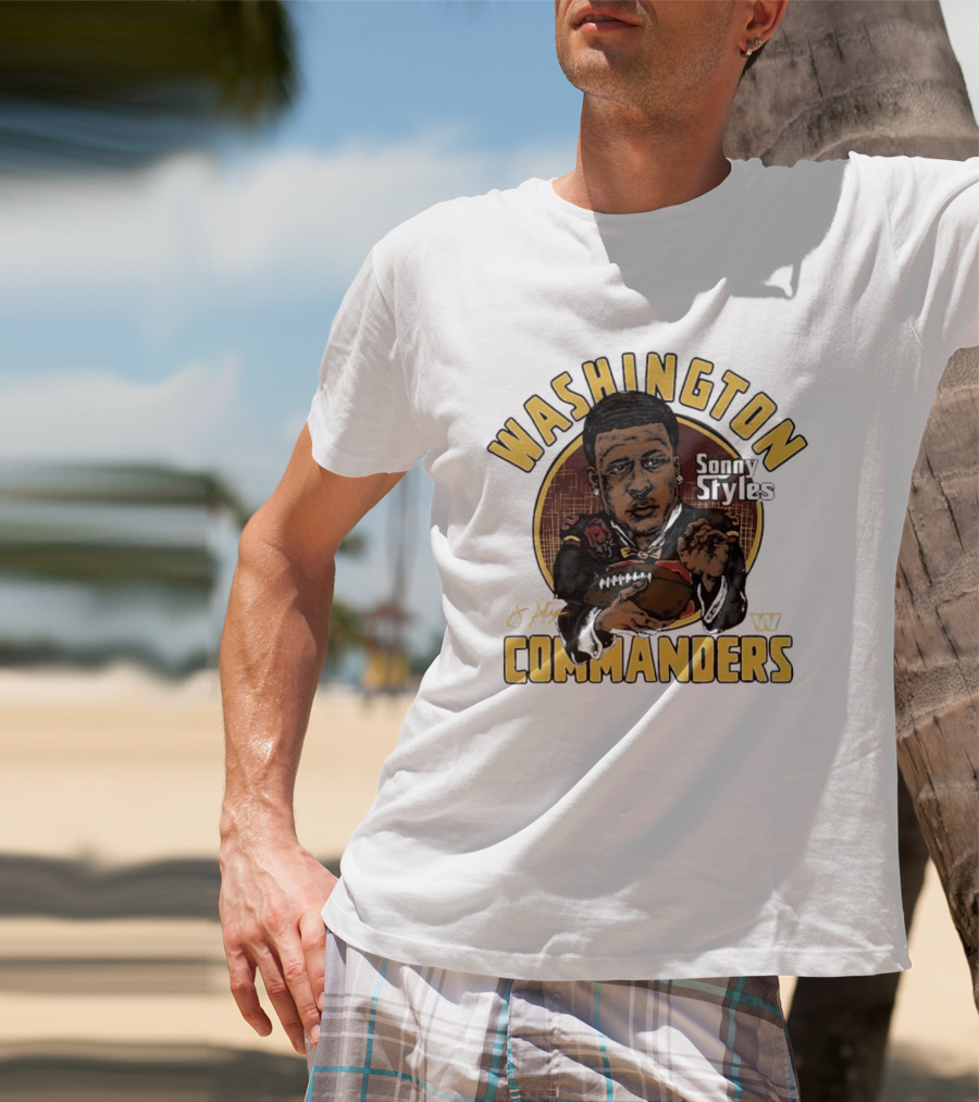 Washington Commanders Sonny Styles Classic Caricature T-Shirt