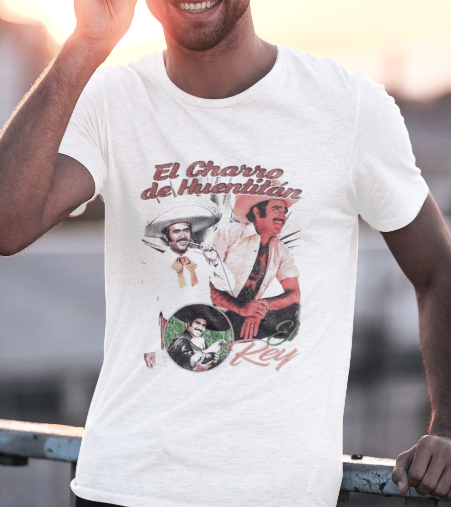 Vicente Fernandez El Charro De Huentitan El Rey Iconic Ranchera Style Mexican Music Legend T-Shirt