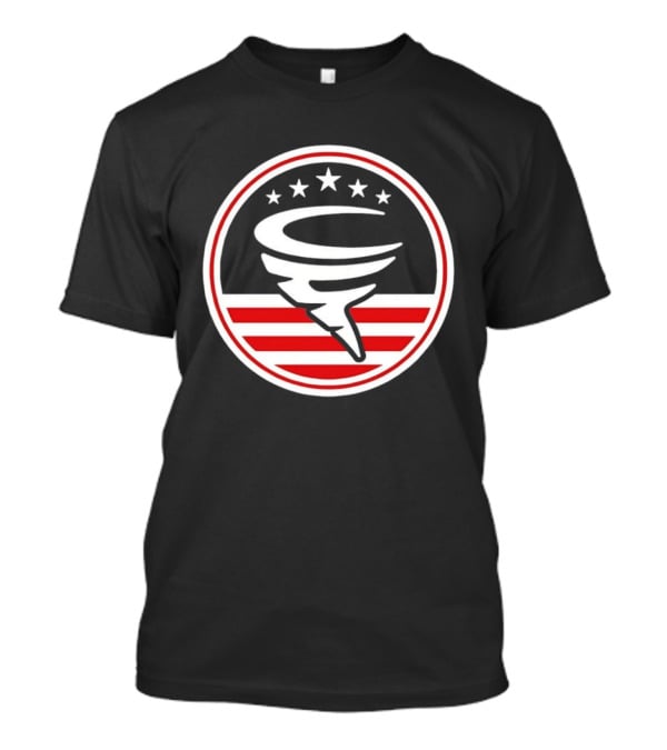 American Flag Cyclone Stars Stripes Circle T-Shirt