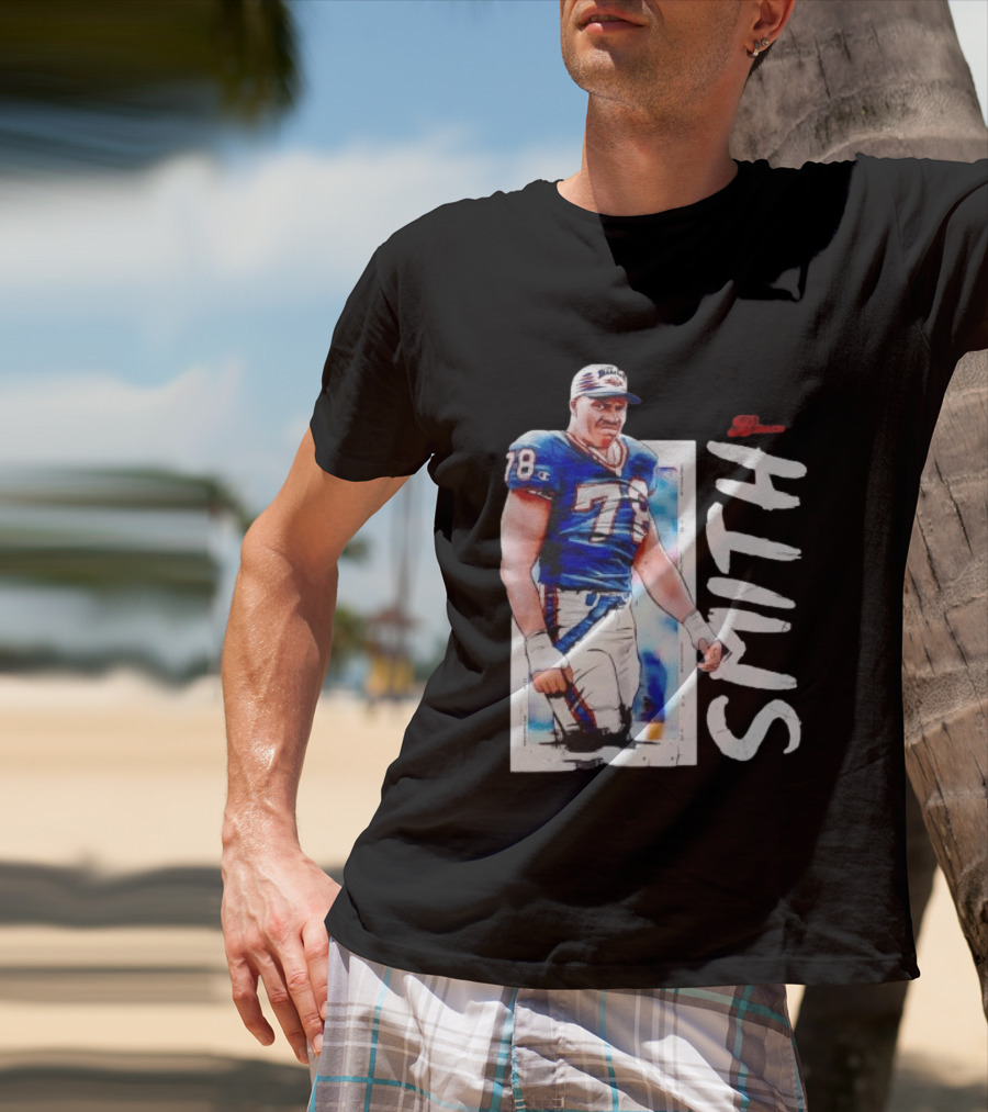 Buffalo Bills Bruce Smith 78 Sack Man NFL Legends T-Shirt