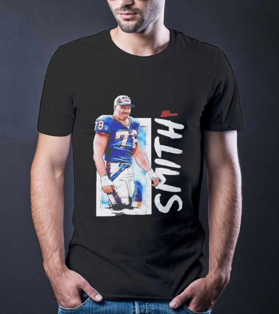 Buffalo Bills Bruce Smith 78 Sack Man NFL Legends T-Shirt